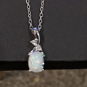 Opal Pendant Necklace